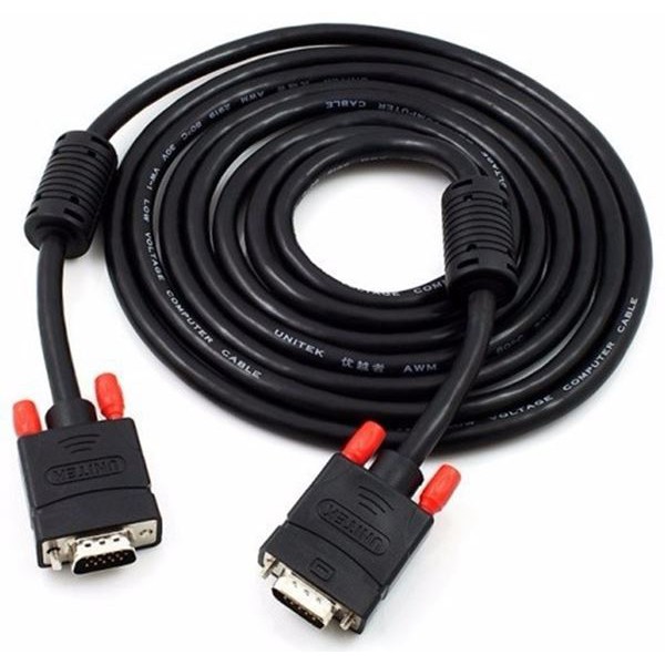 Dây cáp VGA UNITEK 1.5m->20m (Dây tròn trơn, Hàng cao cấp) chống nhiễu hàng chính hãng siêu bền bảo hành 12 tháng