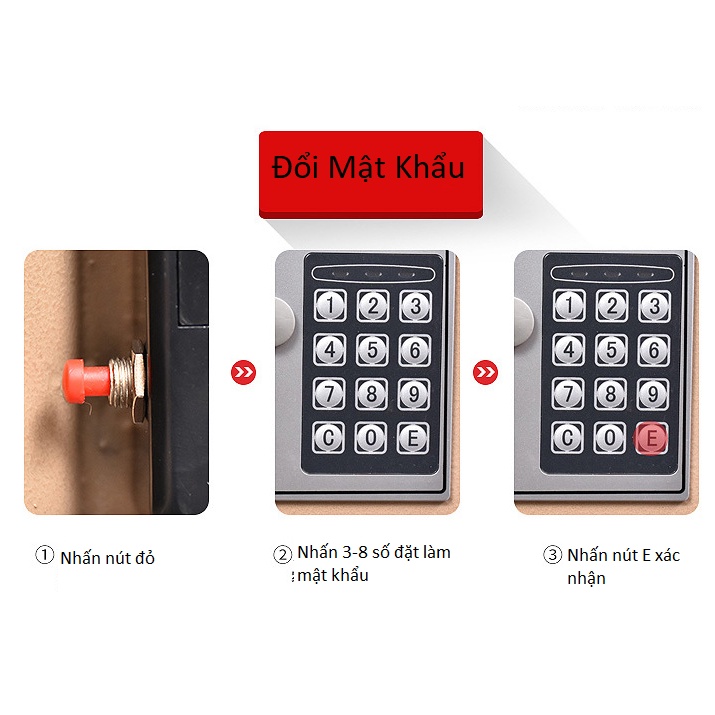 [Mã LIFEHL50K giảm 10% đơn 200K] KÉT SẮT ĐIỆN TỬ CHỐNG CHÁY, KÉT SẮT MINI KHOÁ ĐIỆN TỬ ( 17E )