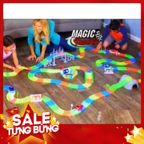 [FREE SHIP] Bộ lắp ghép đường đua ô tô Magic Track 200 miếng (loại lớn)