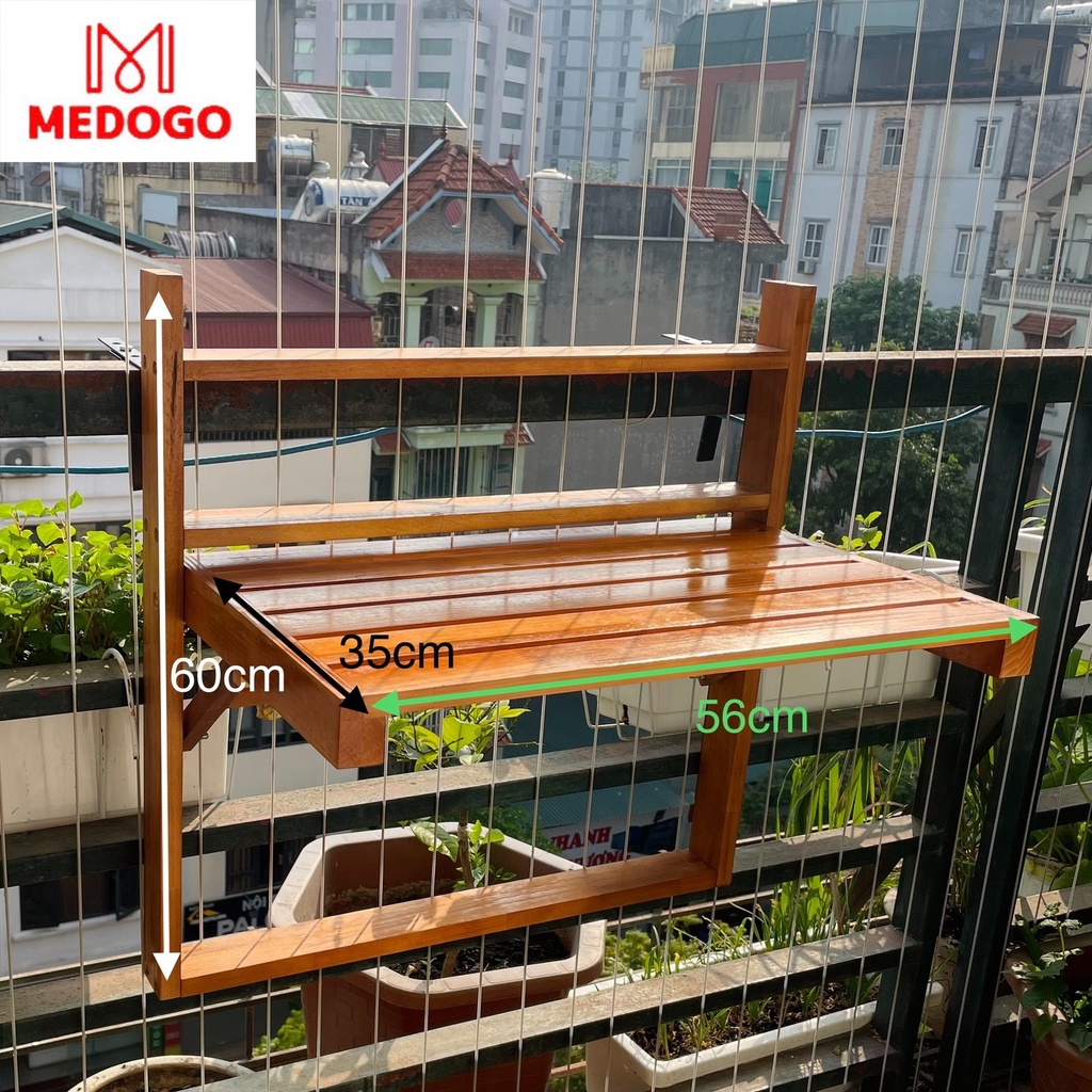 Bàn treo ban công MEDOGO, bàn treo ban công trang trí BBC-01