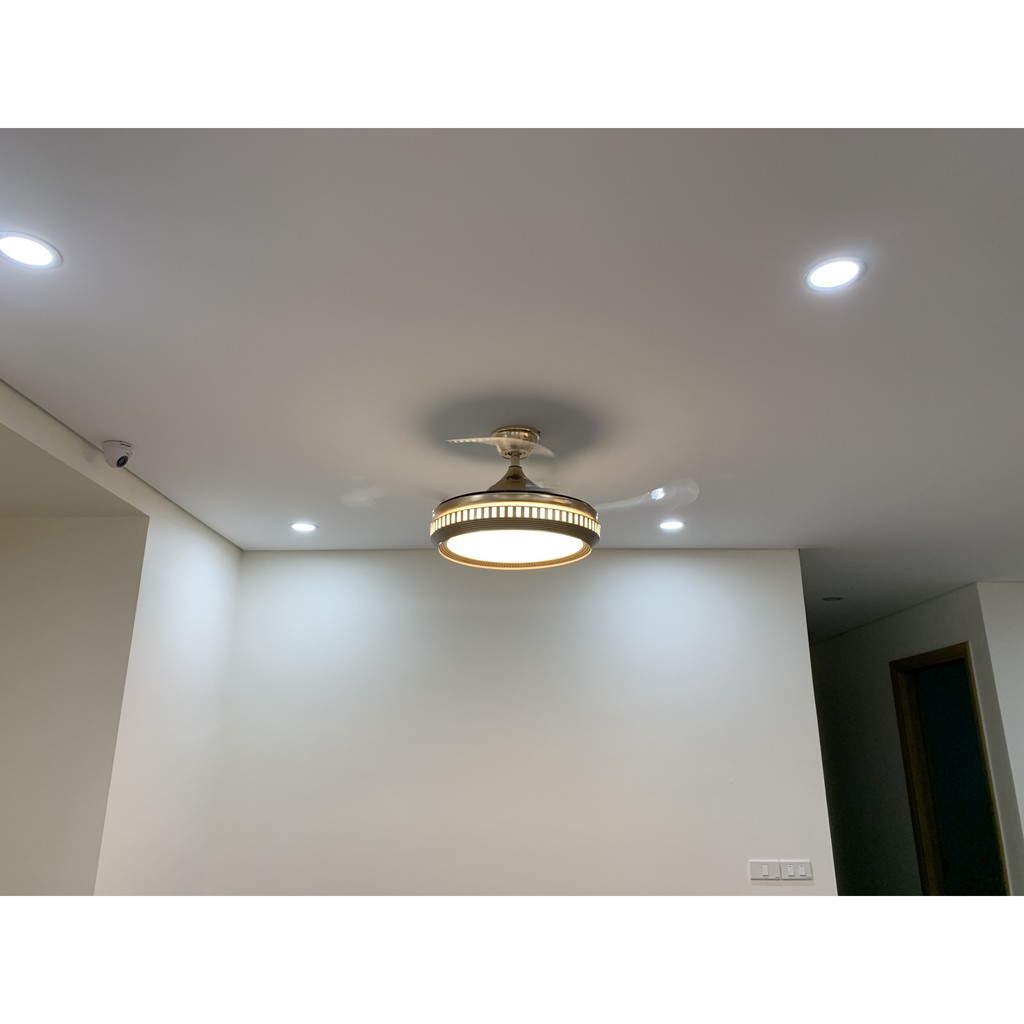 Quạt trần đèn trang trí, quạt trần dấu cánh G29-quạt tàng hình cánh cụp cánh xòe,quạt đèn cánh xếp, điều khiển từ xa | BigBuy360 - bigbuy360.vn