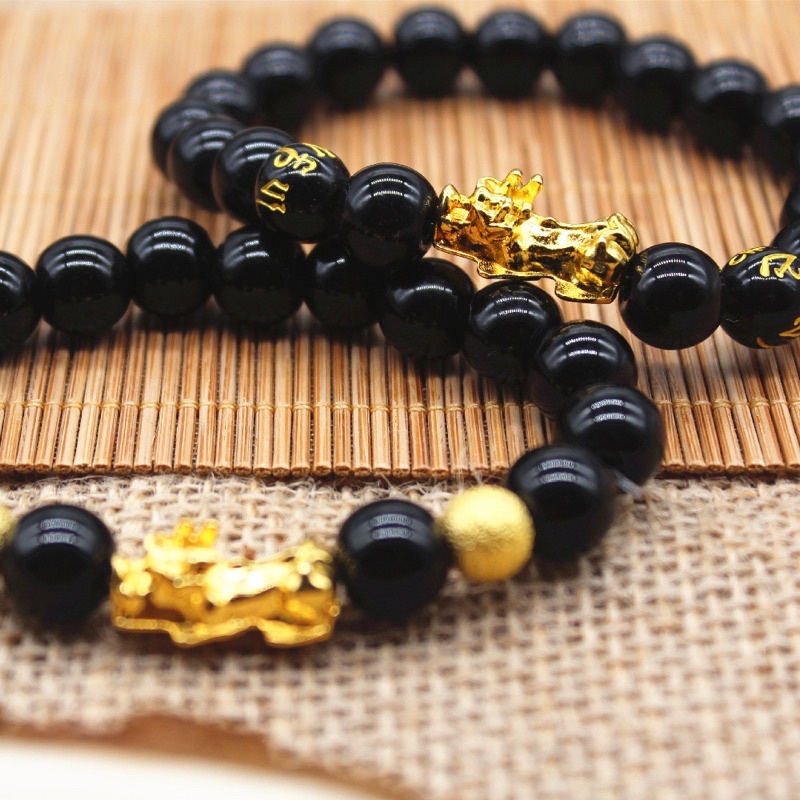 Vòng Tay Đá Đen Tỳ Hưu 10Ly Giá Rẻ - Quà Tặng