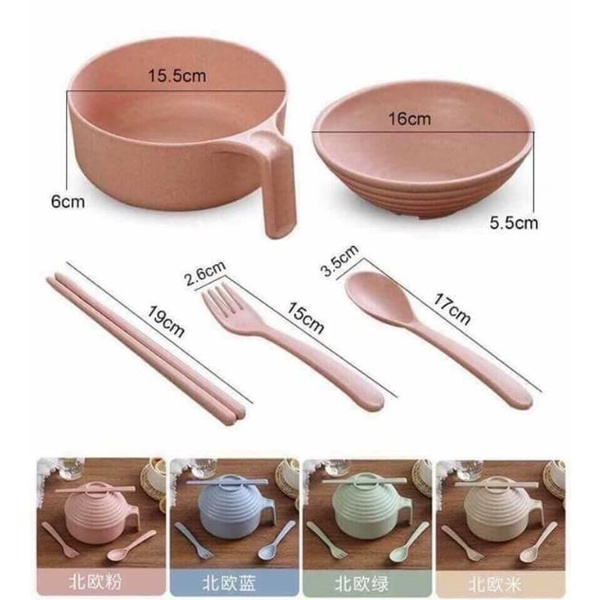 Hộp Đựng Cơm - Tô Ăn Mì Bằng Nhựa Lúa Mạch Dành Cho Văn Phòng - 5 Món Tiện Lợi Sử Dụng Lò Vi Sóng