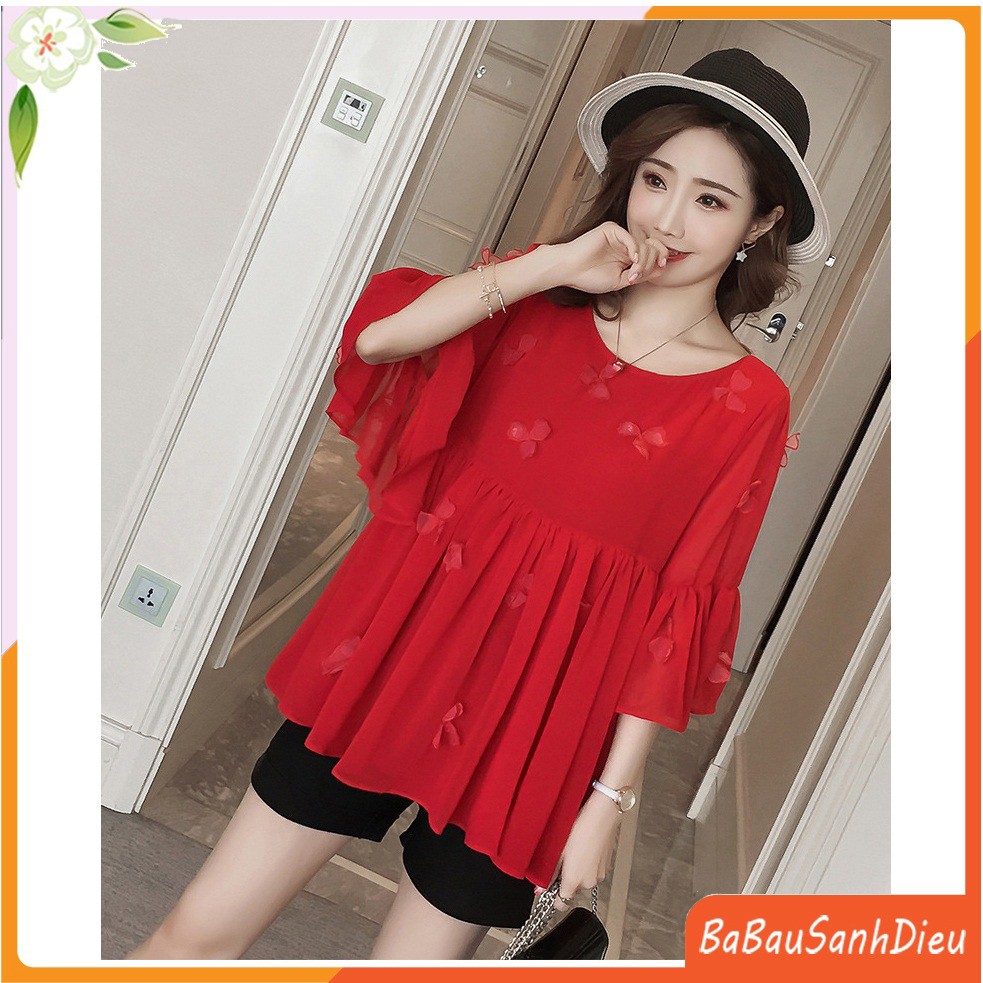 Áo bầu chiffon tay lửng bánh bèo AB1241