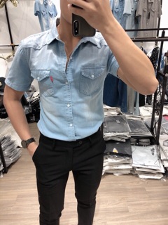 Sơ mi bò cộc tay nam