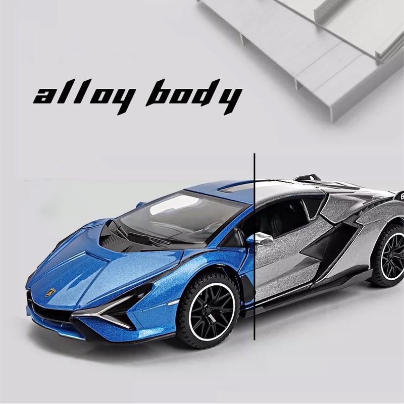 Mô Hình Xe Hơi Lamborghini Sian Tỉ Lệ 1: 32 Bằng Hợp Kim Có Đèn Và Nhạc