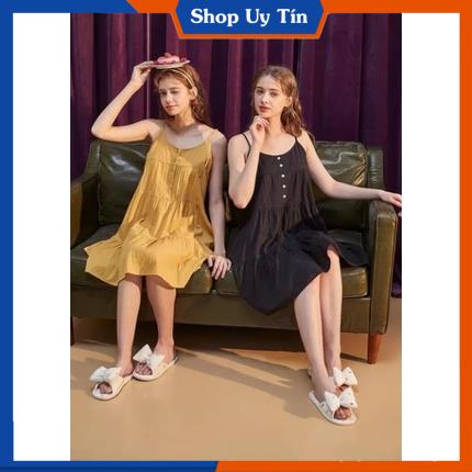 [Hàng Cao Cấp] -  Đầm 2 Dây Mặc Nhà Dáng Xòe | BigBuy360 - bigbuy360.vn