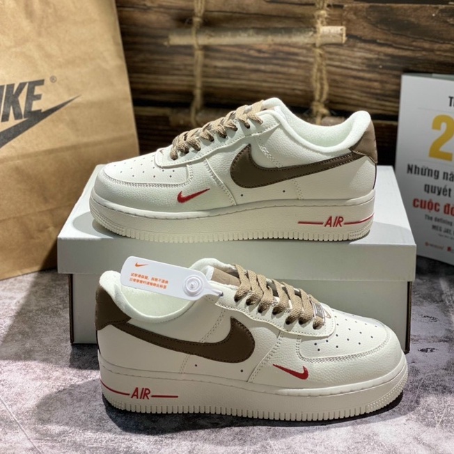 Giày Sneaker AF1 custom Vệt nâu chất lượng nguyên bản MSN2371