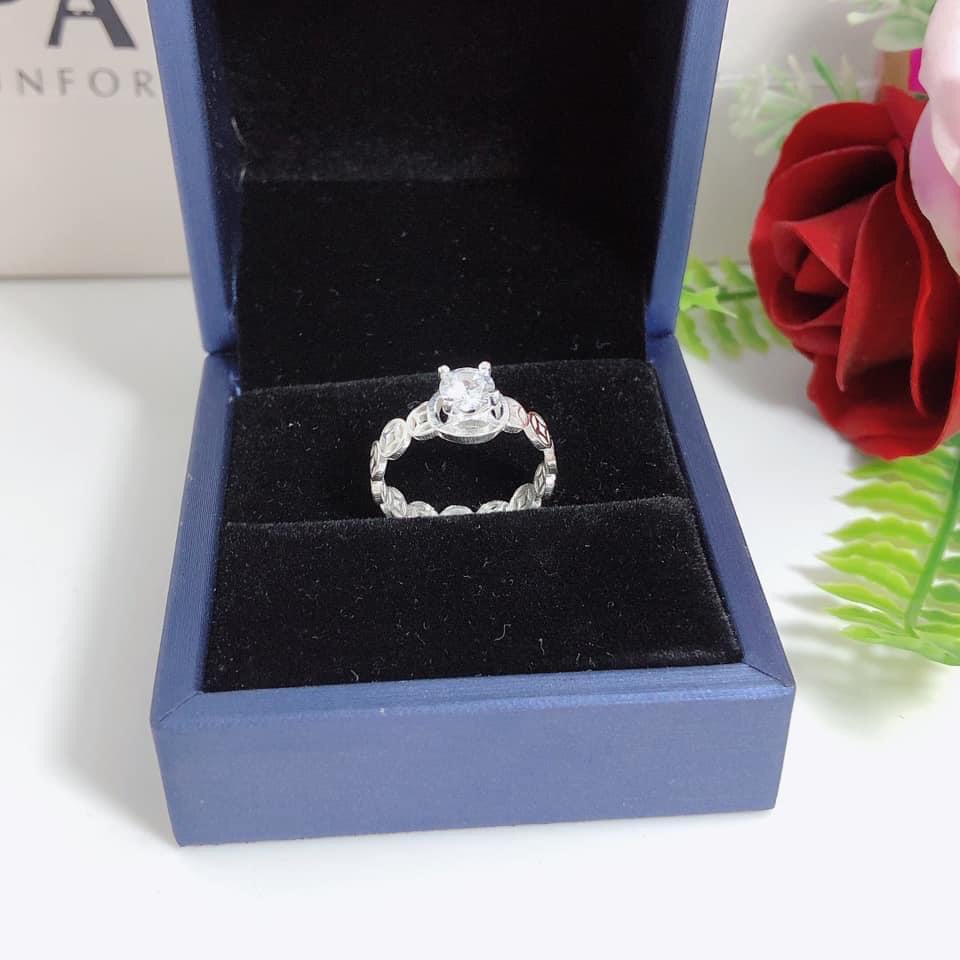 NHẪN KIM TIỀN MẶT ĐÁ MẪU MỚI LINH MIU SILVER