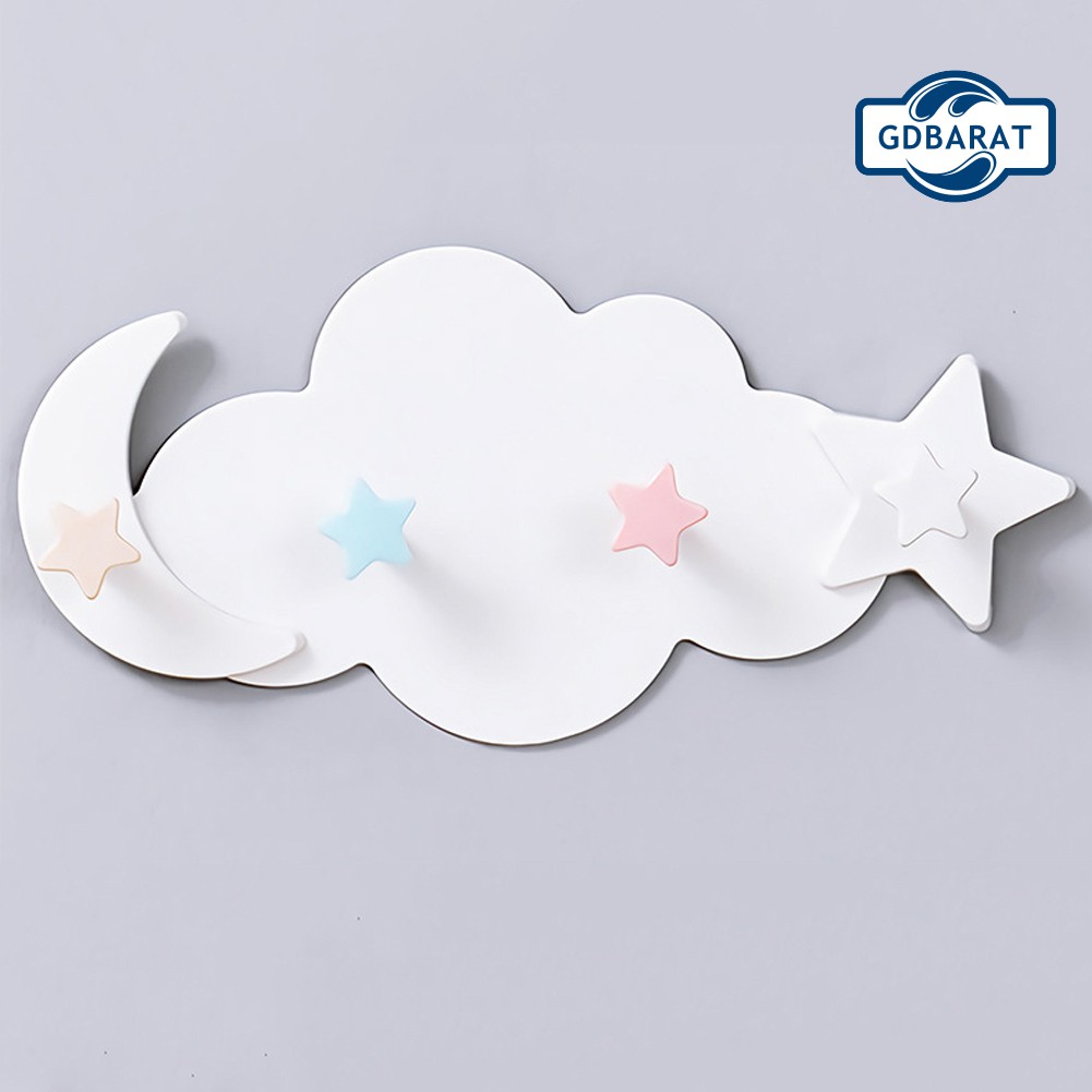 Móc Treo Đồ Gắn Tường Hình Đám Mây Và Ngôi Sao Dễ Thương