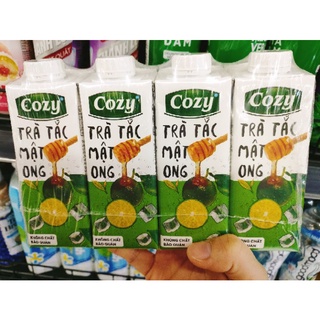 TRÀ COZY VỊ TẮC MẬT ONG,ĐÀO SẢ,VẢI LỐC 4*180ML