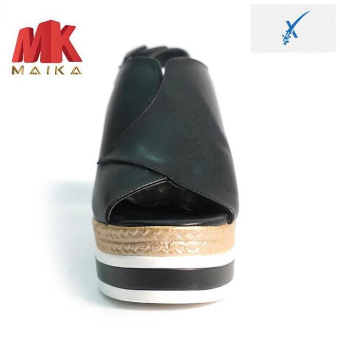 Giày đế xuồng nữ Hàn Quốc cao 10 phân S1075 (Đen) MK MAIKA