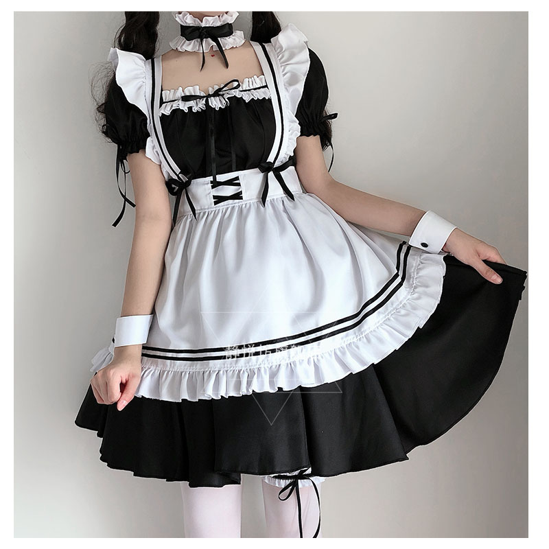 Đầm Hóa Trang Người Hầu Màu Trắng Đen Phong Cách lolita Nhật Bản Dễ Thương | BigBuy360 - bigbuy360.vn