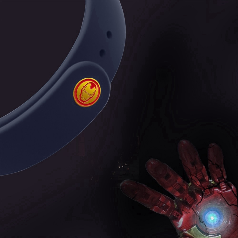 Dây đeo thay thế từ silicon nhiều màu sắc kiểu avengers dành cho for Xiaomi Mi Band 4