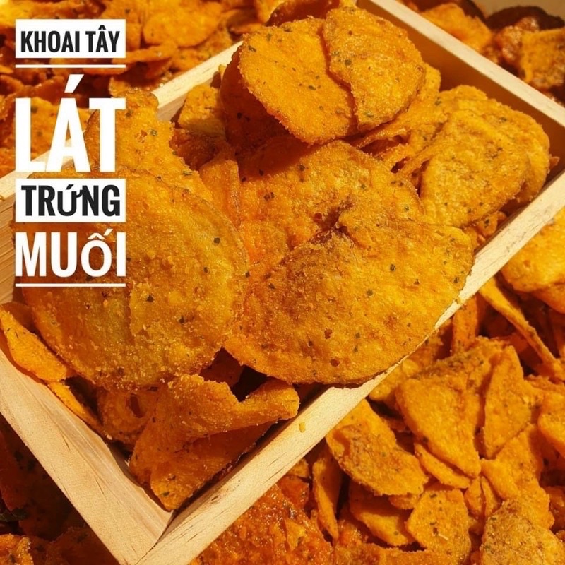 KHOAI TÂY SẤY TRỨNG MUỐI hộp 160gr