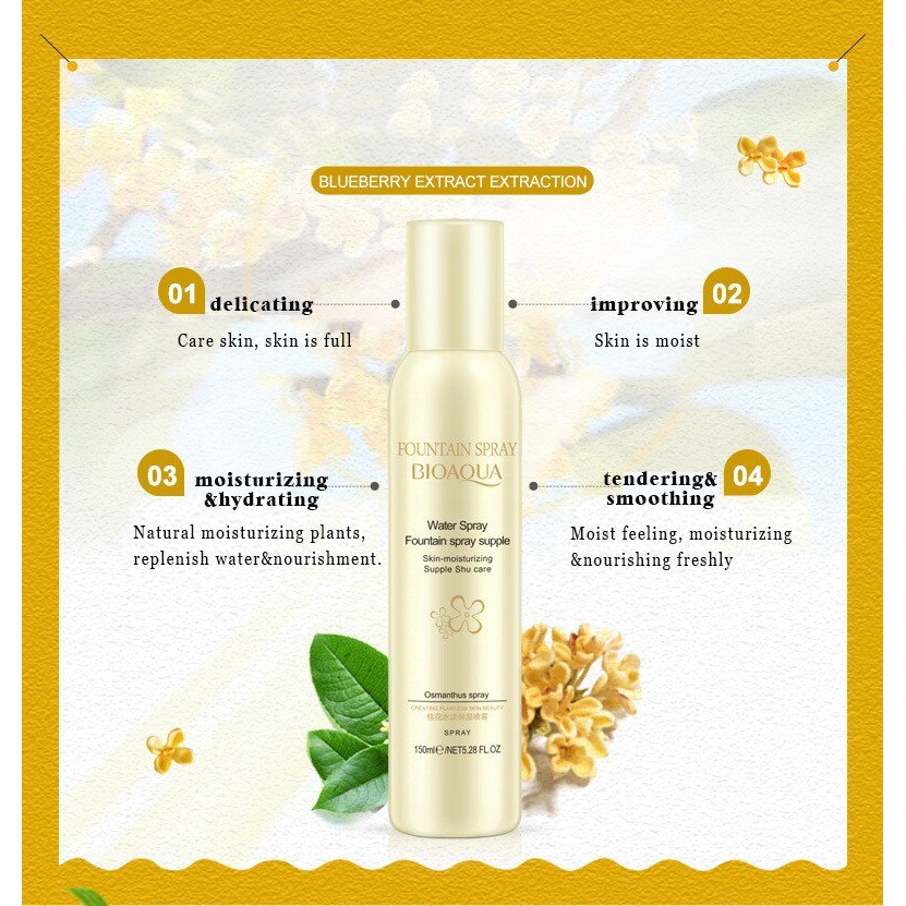 [RẺ VÔ ĐỊCH] Xịt khoáng Fountain Spray Bioaqua 150ml | BigBuy360 - bigbuy360.vn