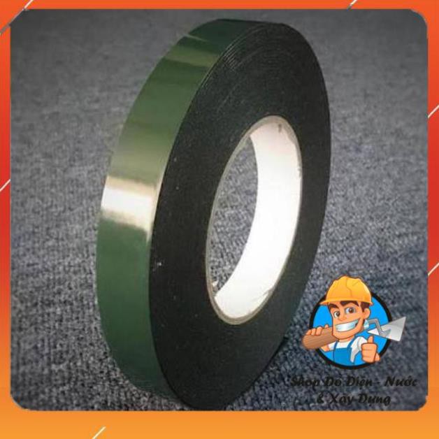 Băng keo 2 mặt có xốp xanh đen