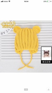 Mũ len gấu kicakid (ảnh thật)