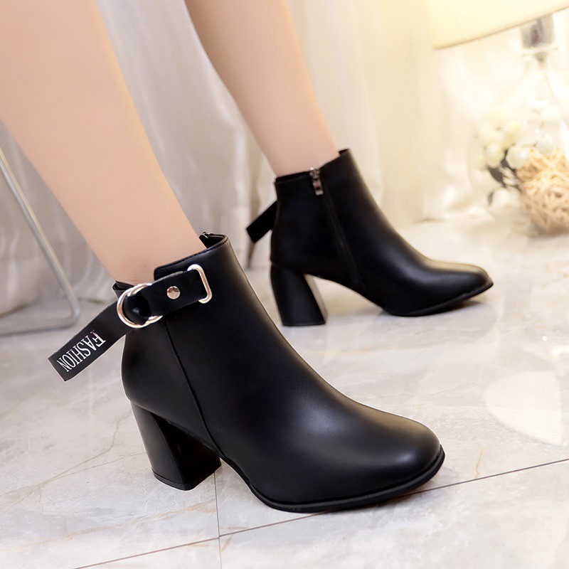 Bo18006 Martin Boots da cổ ngắn phong cách hàn quốc