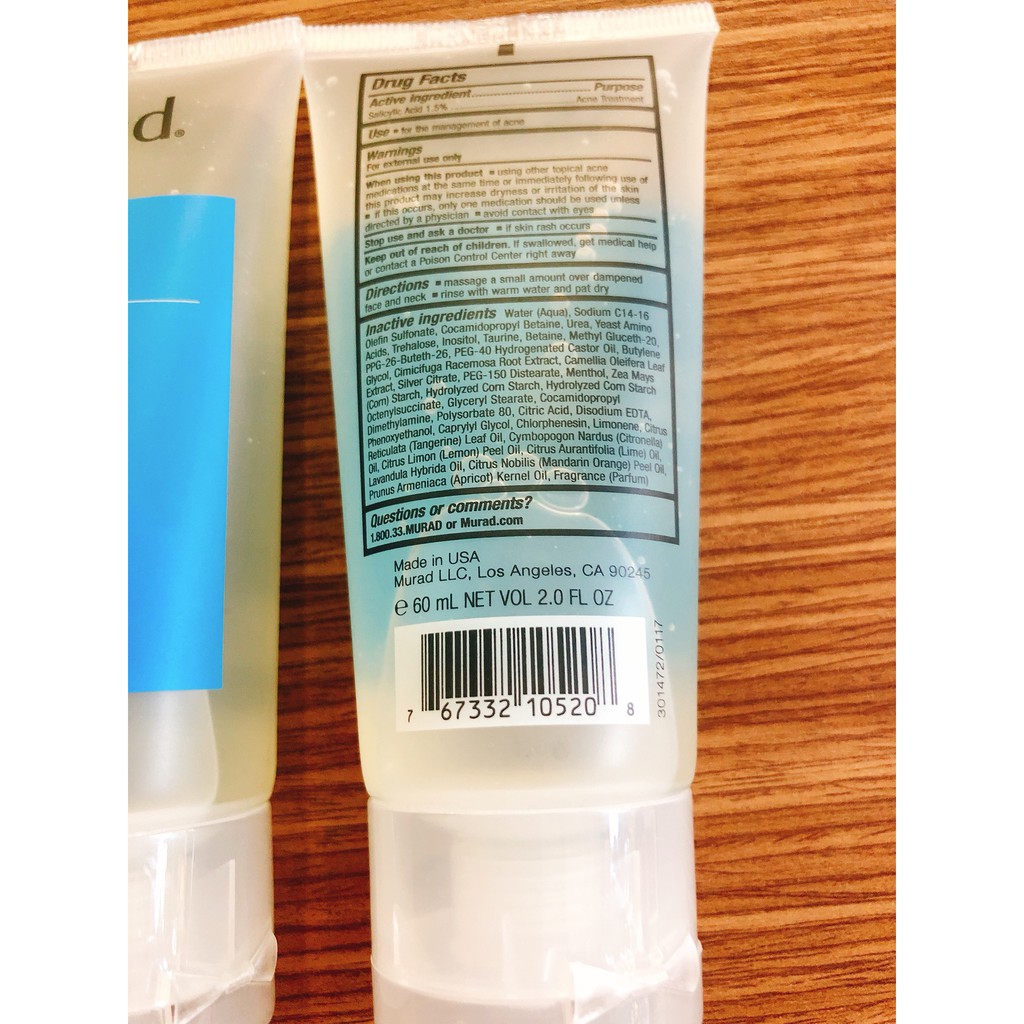 [DATE MỚI - 60ML] Sữa Rửa Mặt Cải Thiện Da Và Xóa Mụn Murad Clarifying Cleanser Acne | BigBuy360 - bigbuy360.vn