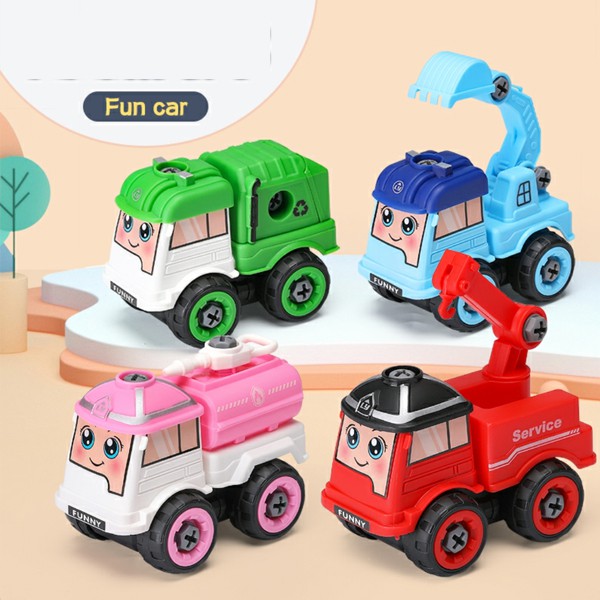 BỘ 4 Ô TÔ THÁO LẮP ĐƯỢC, Ô TÔ LẮP RÁP CÓ TÔ VÍT, TOVIT CHO BÉ TẬP LÀM KỸ SƯ