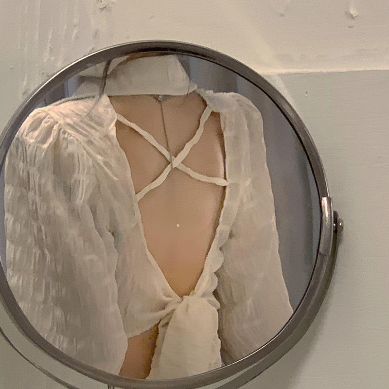 Áo Kiểu Tay Phồng Phối Nơ Xinh Xắn Thời Trang Mùa Hè Cho Nữ