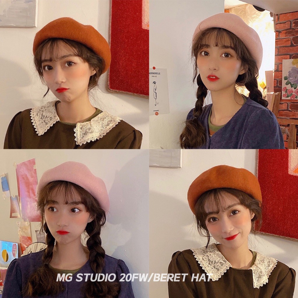 Mũ Nồi MG STUDIO Vải Len Gồm 18 Màu Sắc Thời Trang