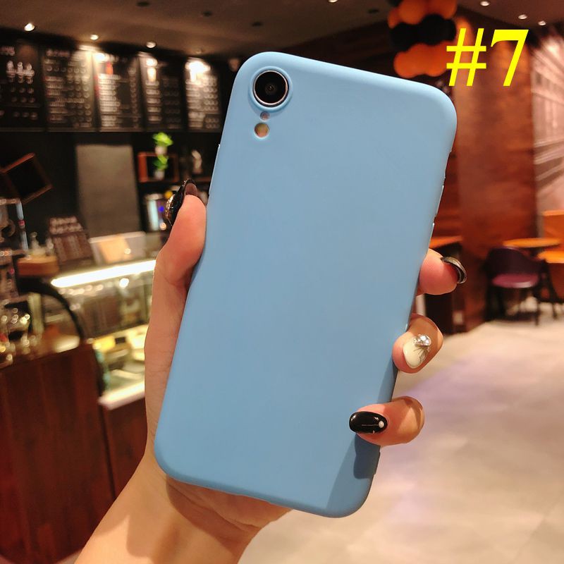 iPhone 12 Pro 5 5s 6 6s 7 8 Plus 6+ 7+ 8+ 6s+ SE 2020 SE2 Candy Colorful Black Navy Sky Blue Yellow Purple Pink Rose Apple Phone Cases Matte Soft Covers Readystock COD