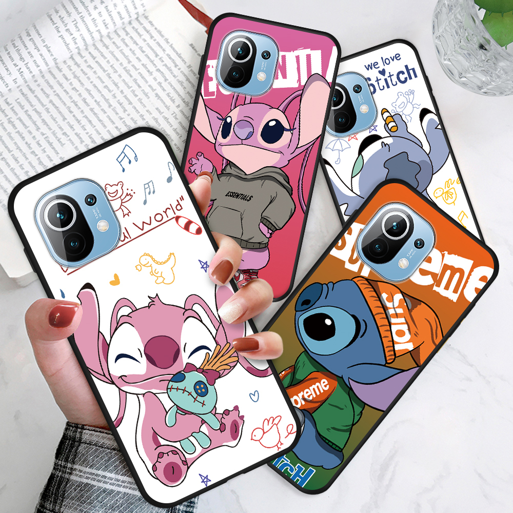 Xiaomi Mi A1 A2 A3 5x 6x 6 5s Pocophone F1 Lite Play Xomi cho Cartoon Cute Stitch Casing Shockproof Cases Silicone Phone Case Soft Cover Ốp lưng điện thoại