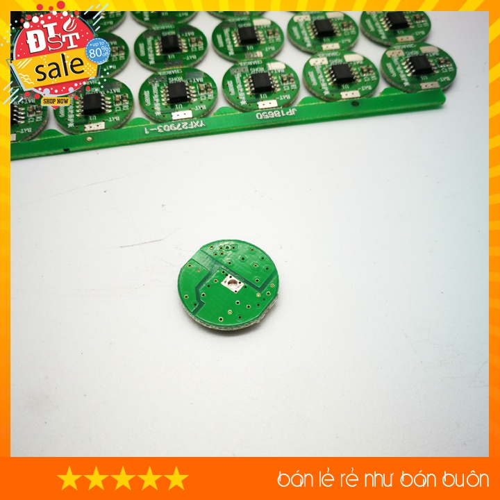 Mạch bảo vệ pin 1s, sạc pin 18650 - Hình tròn