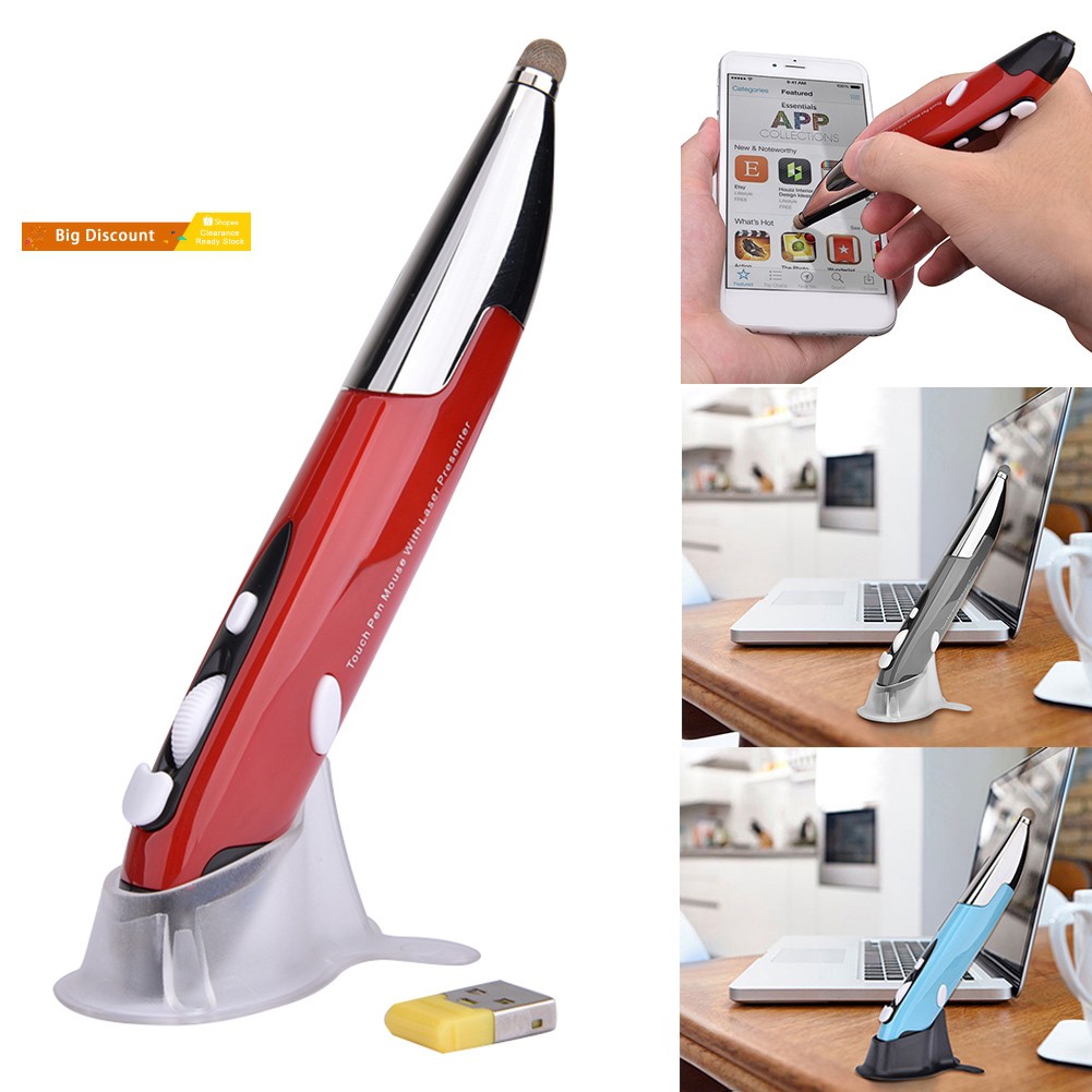 Bút Cảm Ứng Không Dây Tích Hợp 4 Nút Bấm Pr-06 1600dpi 2.4ghz Thông Dụng Cho Pc Tv Thông Minh