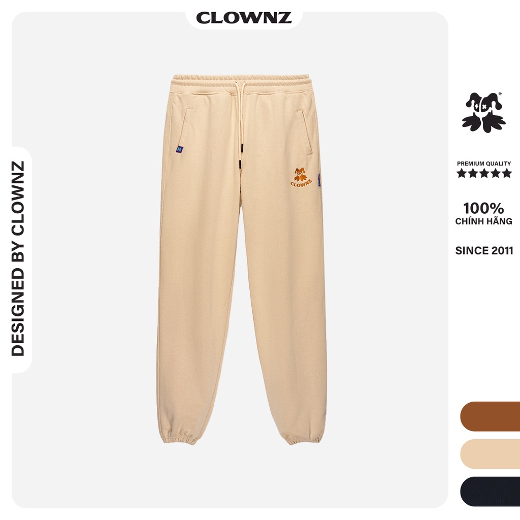 Quần nỉ bông, dáng rộng bo ống local brand ClownZ basic 3 màu unisex nam nữ