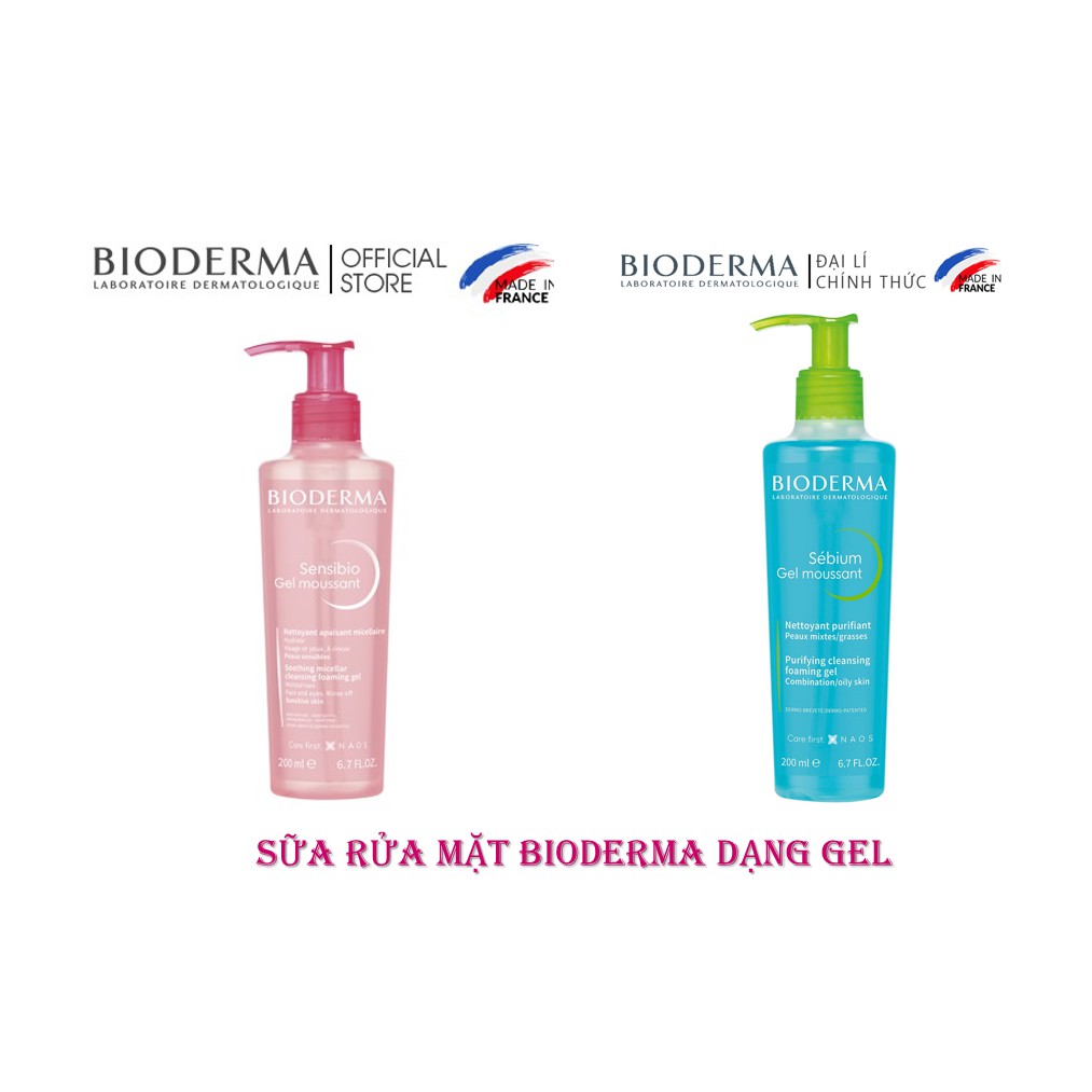 Sữa rửa mặt Bioderma gel Sebium Gel Moussant - PHÁP