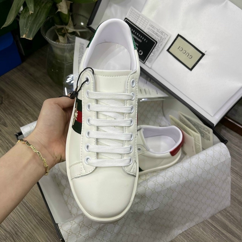 Giày thể thao nam trắng  ❤️(Free ship)❤️   giày gc ong gót xanh đỏ  ,buộc dây hàng siêu cấp | BigBuy360 - bigbuy360.vn