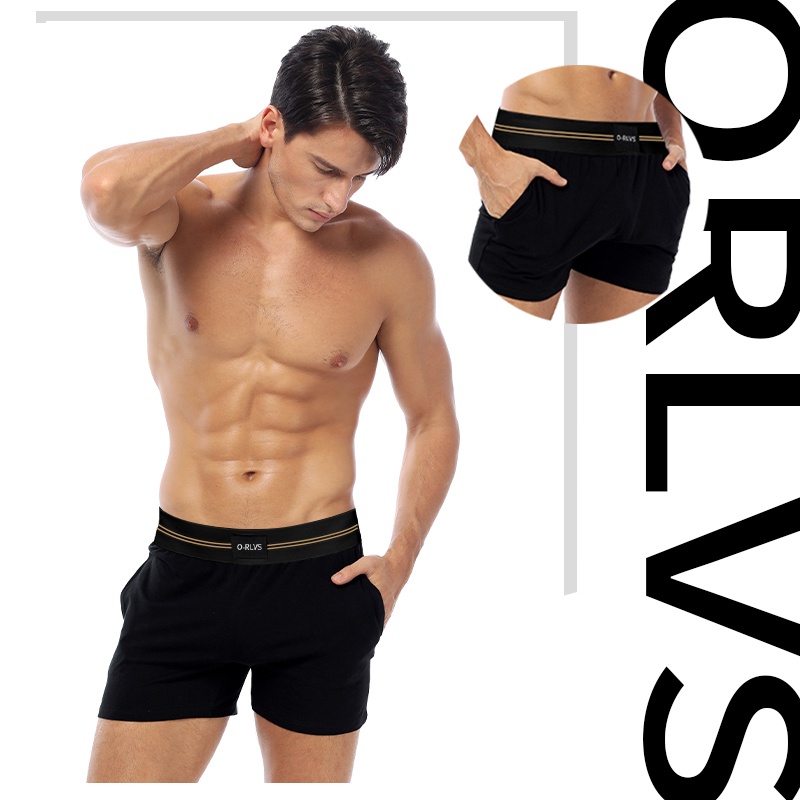 Quần Lót Boxer Dài Bằng Cotton Thoáng Khí Quyến Rũ Cho Nam OR6217