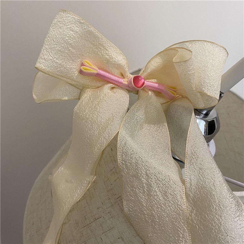 NICKOLAS Kẹp Tóc Nơ Ruy Băng Dễ Thương Ngọt Ngào Cho Nữ