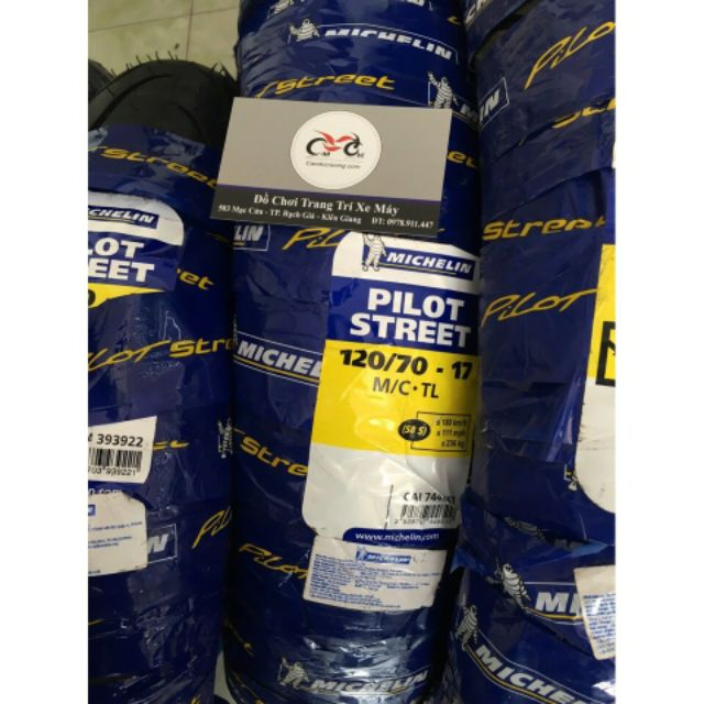 Vỏ Michelin 120/70/17 thái lan cho xe sau ex 150 và winner