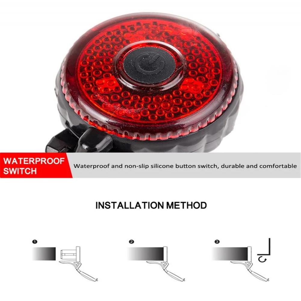 Danilo Gương Chiếu Hậu Mini Điều Chỉnh Được Kèm Đèn Cảnh Báo Tiện Dụng Cho Xe Đạp