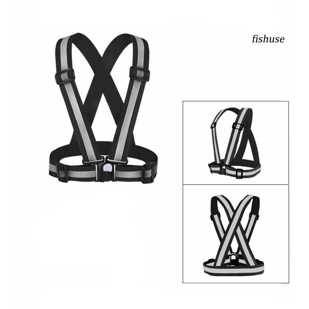 Áo Khoác Phản Quang An Toàn Có Dây Đeo Co Giãn Điều Chỉnh Được Độ Dài An Toàn