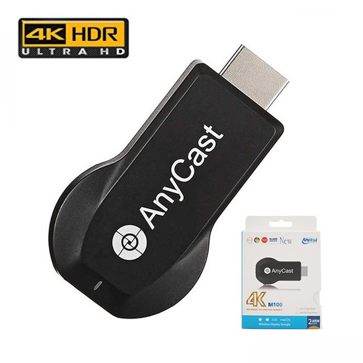 HDMI không dây Anycast M100 hỗ trợ 4K UltraHD RK3229 siêu nét chuyển từ Mobile, Tablet sang Tivi 4K