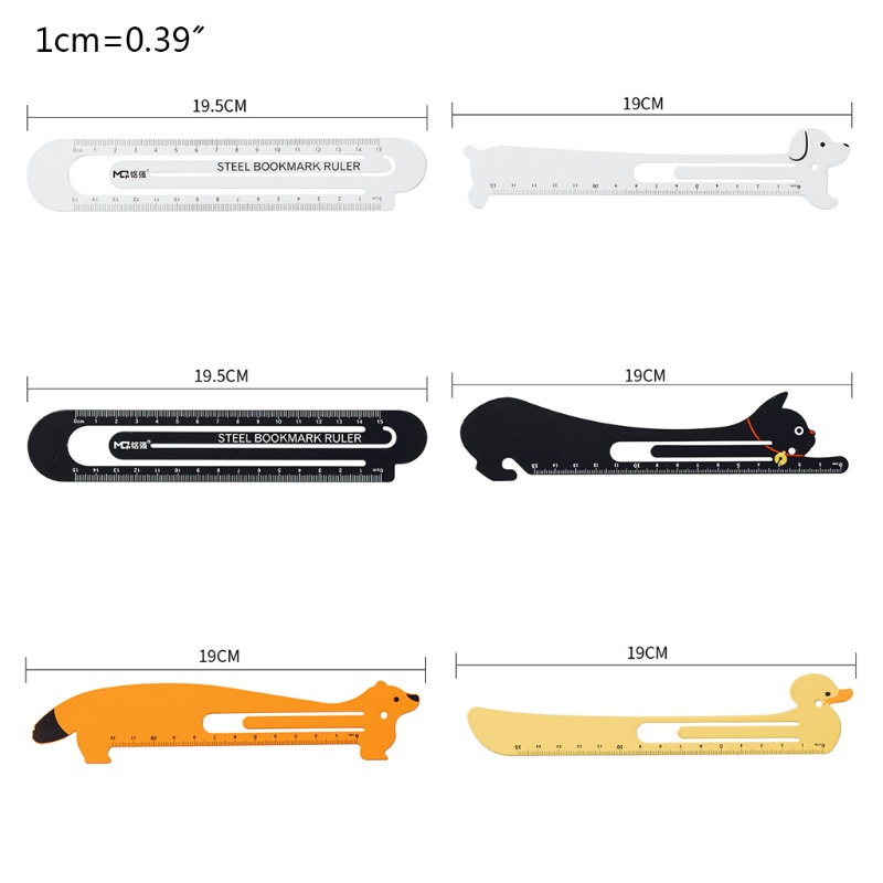 Thước Kẹp Đánh Dấu Trang Sách Bằng Kim Loại Họa Tiết Hoạt Hình