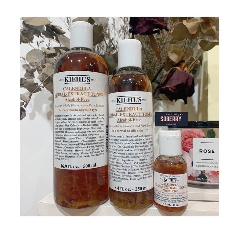 Nước cân bằng hoa cúc Kiehls Calendula Herbal Extract Alcohol-free Toner 250ml/500ml | BigBuy360 - bigbuy360.vn