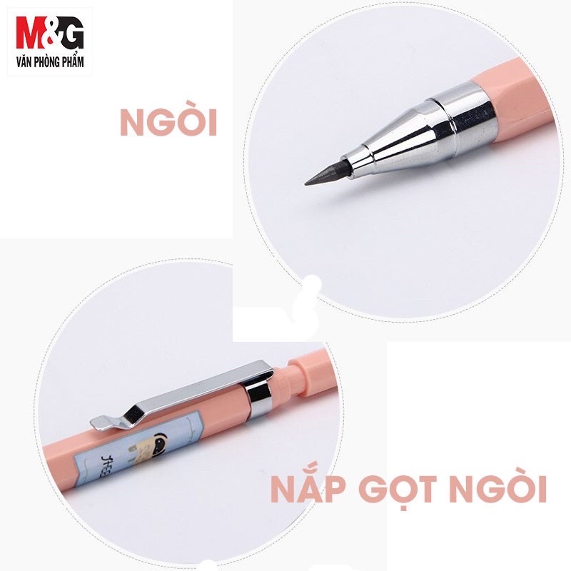 bút chì bấm 2B ngòi 2.0mm M&amp;G AMP35601(màu ngẫu nhiên)