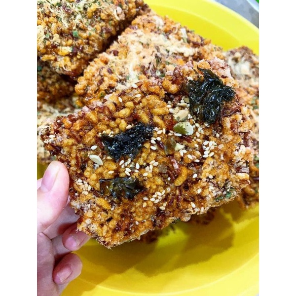 Thanh Cơm Cháy Gạo Lứt Mix Hạt Chà Bông Túi Zip 300GR