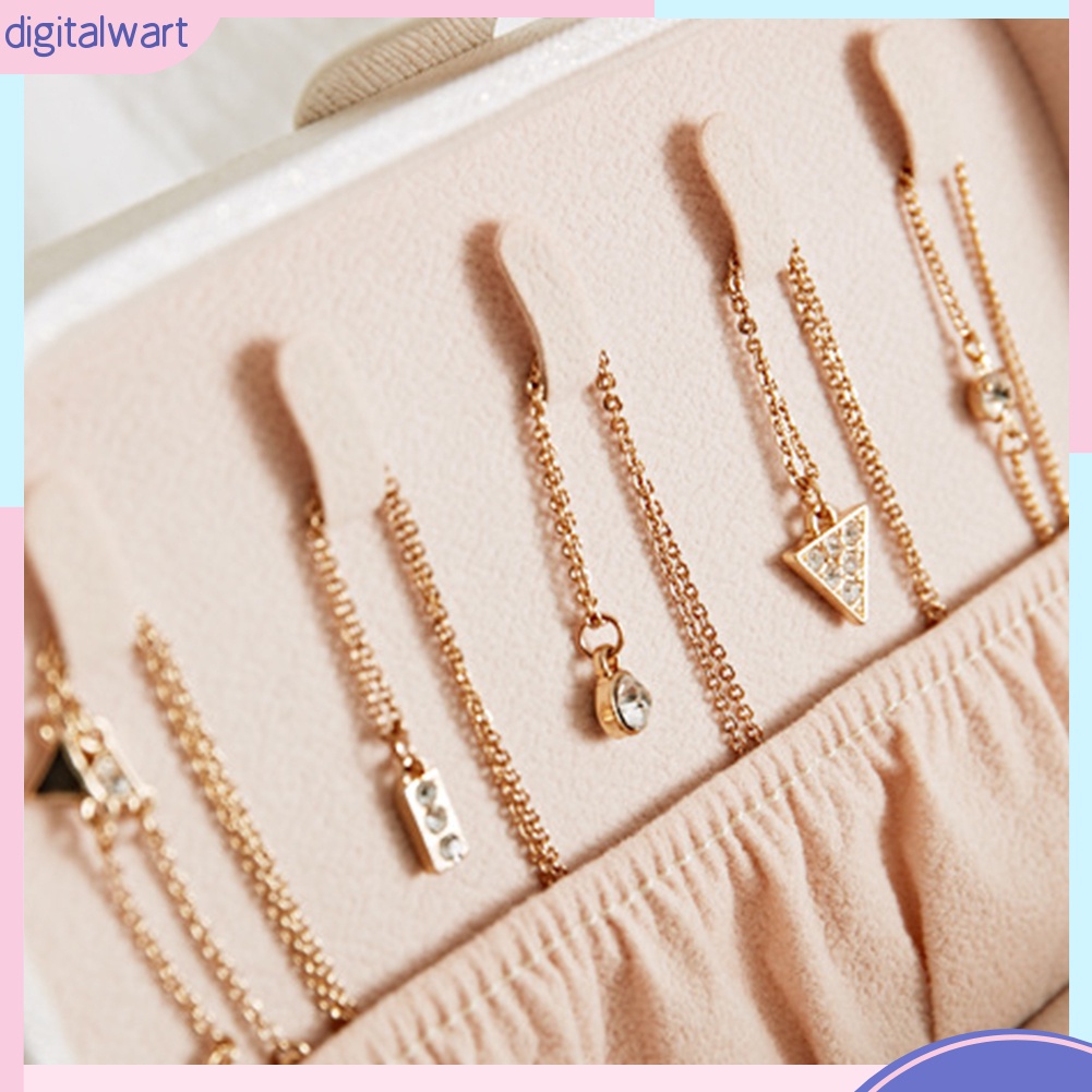 Hộp Đựng Trang Sức Thiết Kế 2 Tầng Mang Theo Du Lịch Tiện Lợi