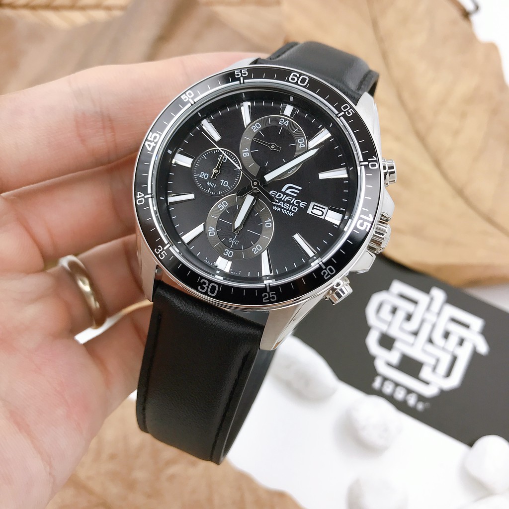 Đồng hồ nam Casio EDIFICE EFR-546 / EFR-546L-1A dây da thật, hàng chính hãng