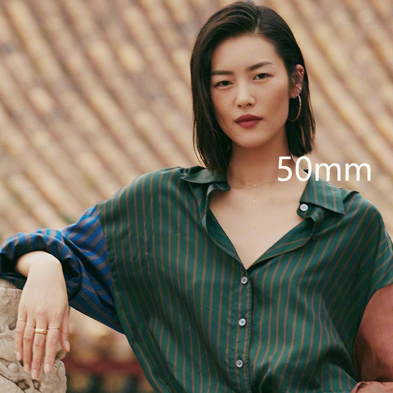 Khuyên tai hình tròn thiết kế đơn giản thời trang cá tính cho nữ