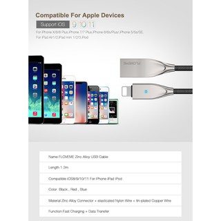 Cáp sạc nhanh IPHONE FLOVEME (Hỗ trợ sạc nhanh,kết nối USB)