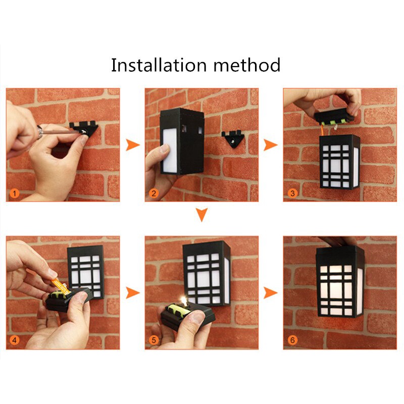 Đèn LED gắn tường sử dụng năng lượng mặt trời chống thấm nước trang trí sân vườn