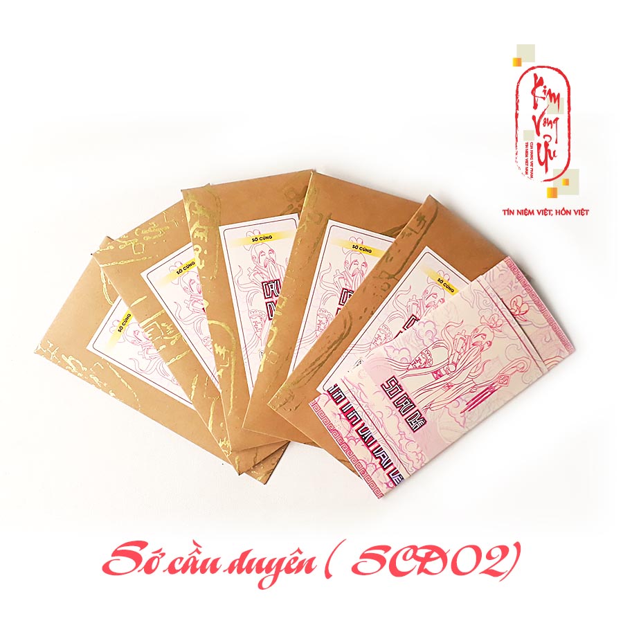 Bộ Sớ cúng Cầu Duyên SCD02  Kim Vong Ưu cho nam thanh nữ tú